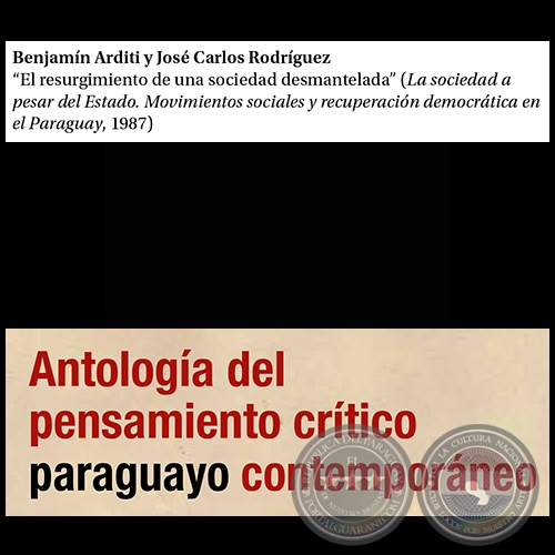 El resurgimiento de una sociedad desmantelada - Por BENJAMÍN ARDITI - Páginas 305 al 314 - Año 2015